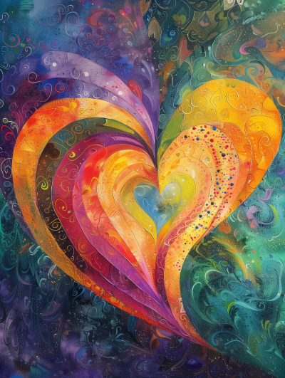 Colorful Abstract Love Artwork