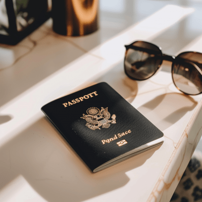 Passport on White Table