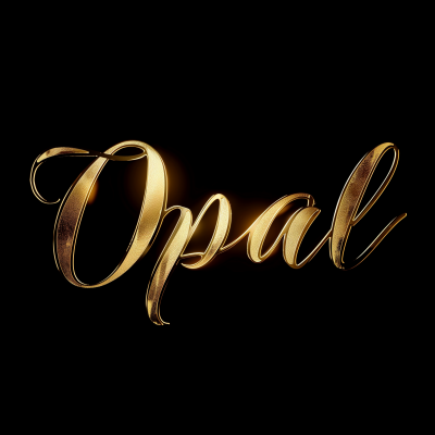 Elegant Opal Calligraphy