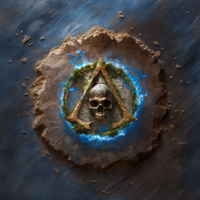 Assassin’s Creed Logo with Moss and Skull