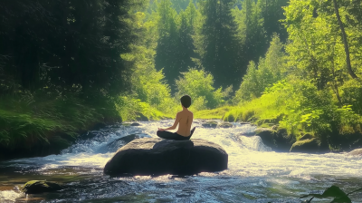 Enchanting Meditation by the River