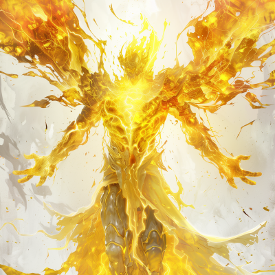 Angelic Fire Elemental Concept Art