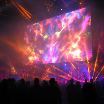 Dynamic Concert Scene with Light Show