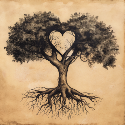 Heart Roots Tree