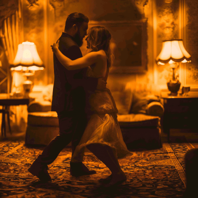 Romantic Dance on Persian Rug