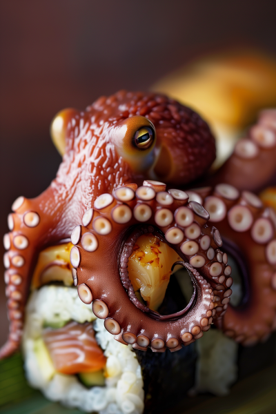 Surreal Octopus Sushi