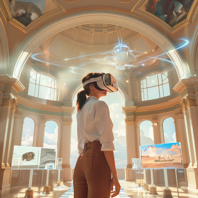 Virtual Reality Experience in an Elegant Museum Hall