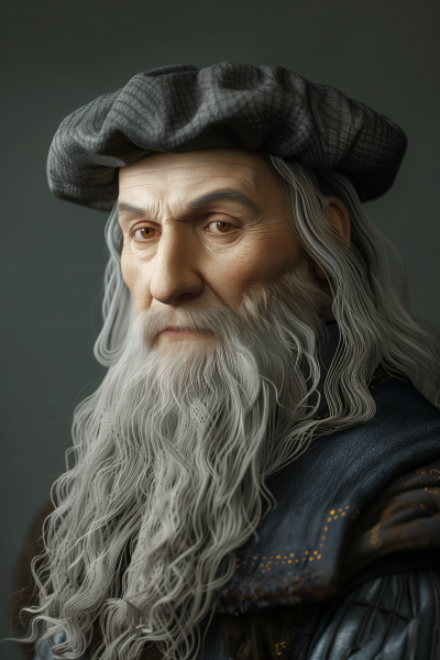 Leonardo DaVinci 3D Illustration