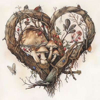 Woodland Heart Illustration