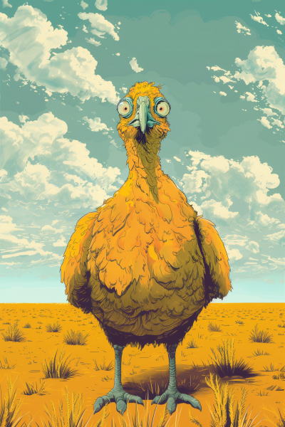 Big Bird in Comic Book Style