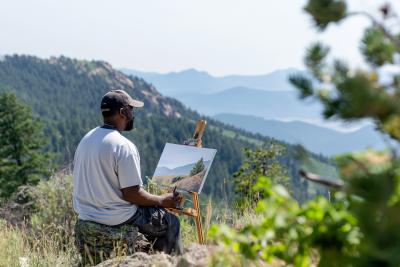 Plein Air Painting on Mountain Top