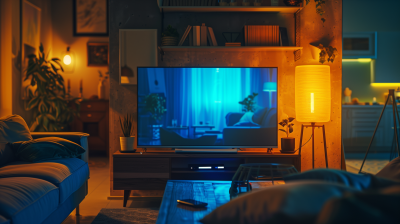 Cinematic TV Night Shot