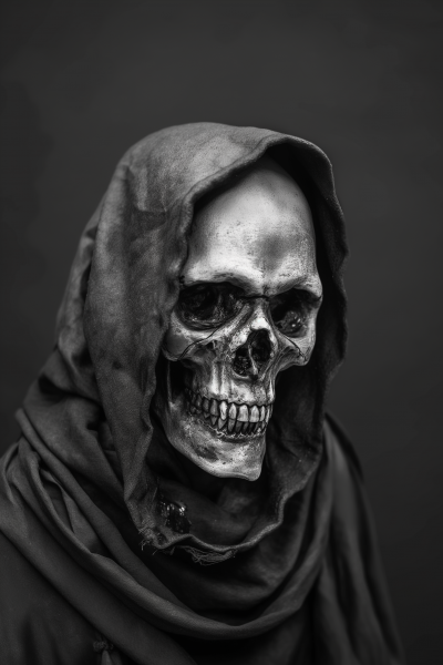 Grim Reaper Human Skull Tattoo Concept