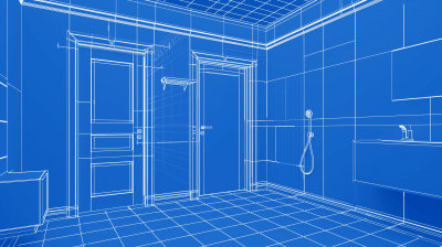 Blueprint Bathroom Door Schematic