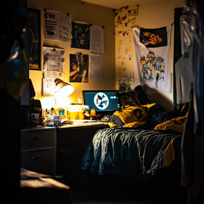 Teenage Boy’s Room at Night