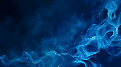 Blue Smoke Circles on Dark Blue Background