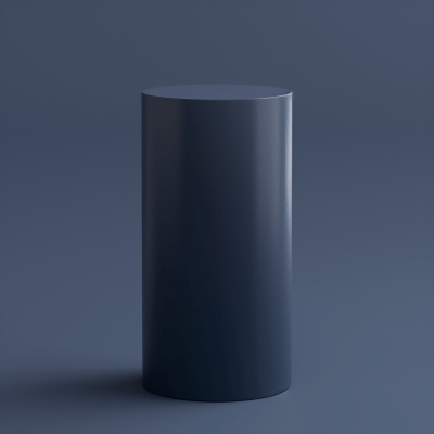 Navy Blue Cylinder Plinth