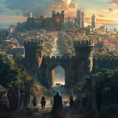 Fantasy City Gate Illustration