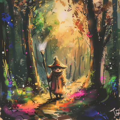 Cheerful Forest Wanderer