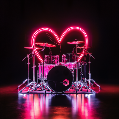 Neon Drum Set