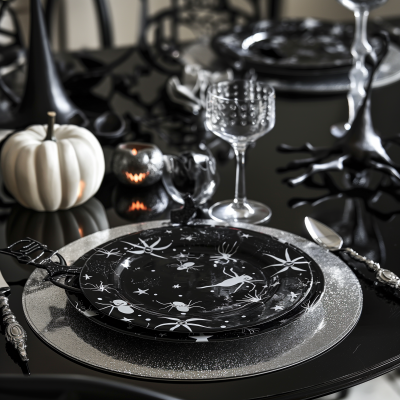 Halloween Party Table Setting