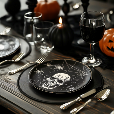 Halloween Party Table Setting