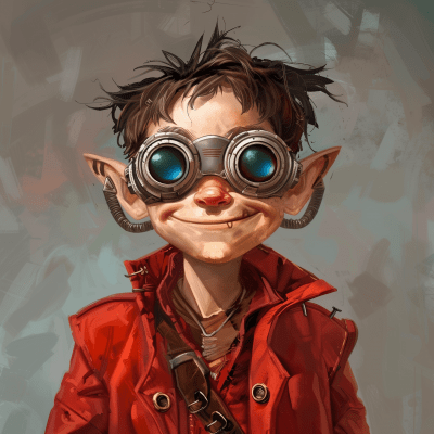 Halfling Teenager with Steampunk Goggles