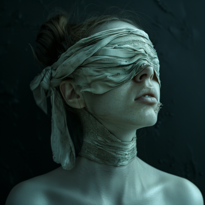 Blindfolded Lady Justice Portrait