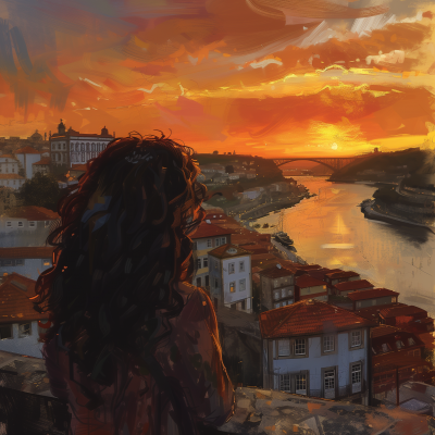 Sunset over Porto