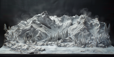 Snowy Mountain Diorama