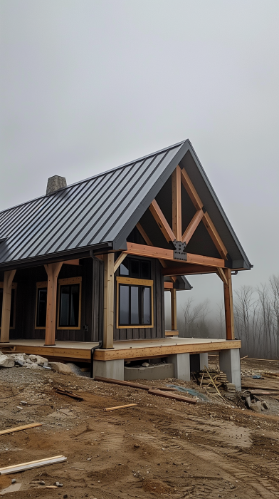 Dark Grey Metal Roof on A