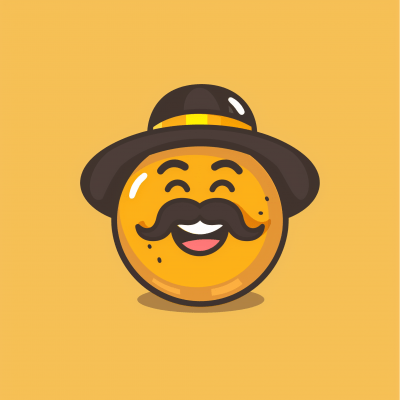 Happy Bagel Character Illustration