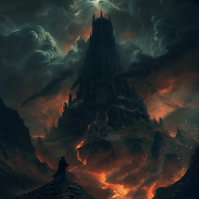 Wizard Tower in a Volcanic Land