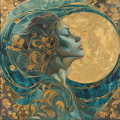 Art Nouveau Earth Goddess Painting