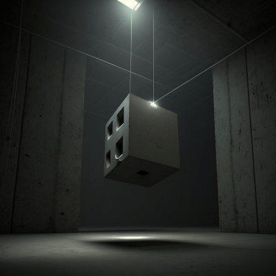 Suspended Concrete Block