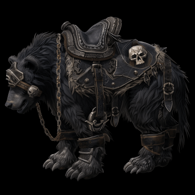 Black World of Warcraft Bear Mount