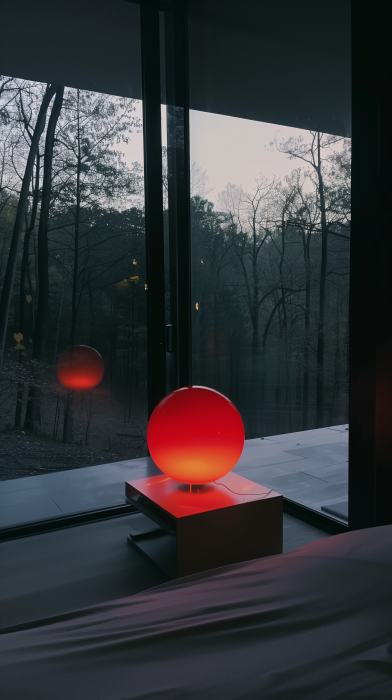 Minimalist Glass House Bedroom