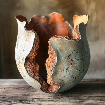 Eucalyptus Inspired Modern Urn Sculpture