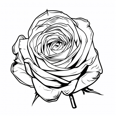 Vector Rose Outline