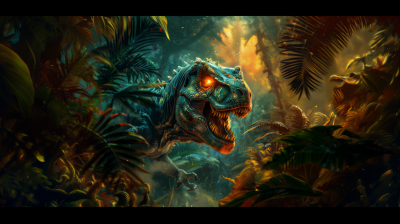 Zombie Tyrannosaurus in Jungle