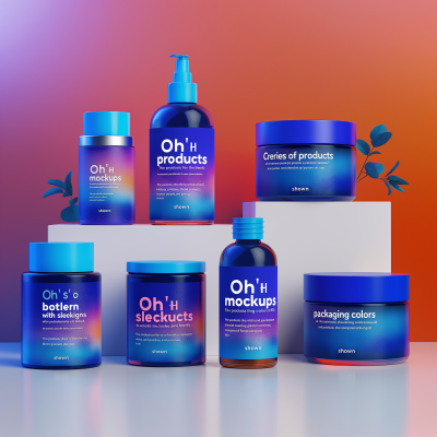 Skincare product mockups for ‘Oh! So Natural’ brand