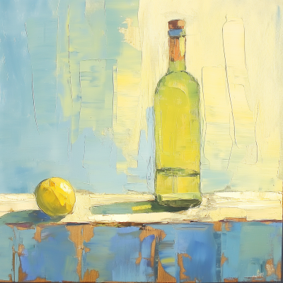 Contemporary Oil Painting of Alcohol