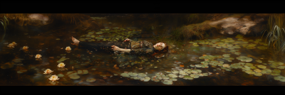 Woman in Pond