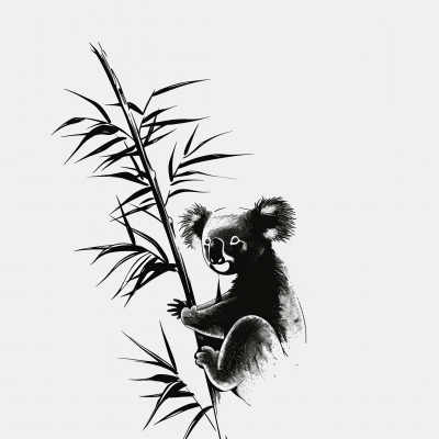 Minimalistic Koala Illustration