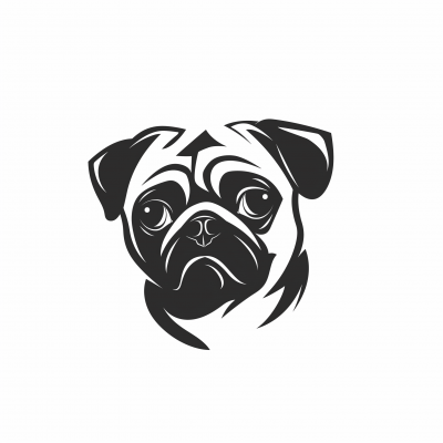 Minimal Pug Logo