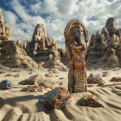 Creative Ancient Artifacts in Strange Desert