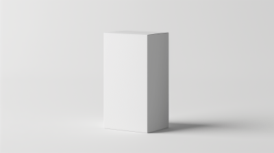 Minimalist White Packaging Box Studio Shot