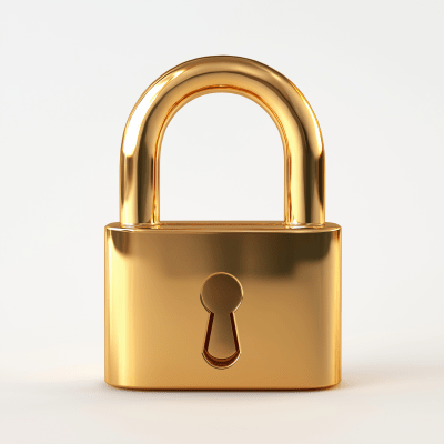 Playful 3D Gold Lock