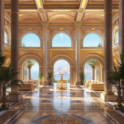 Luxurious Ancient Roman Villa Interior