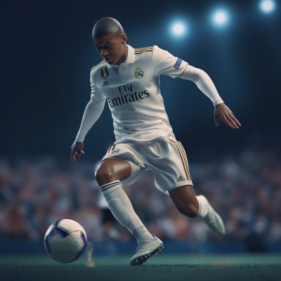 Cinematic Hyper Realistic Football Player Illustration